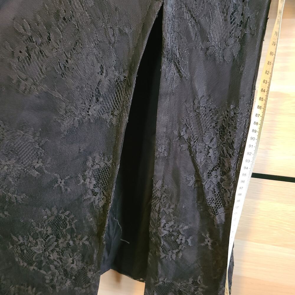 NEW Lulus Desirably Dramatic Black Lace Dress Womens L MIDI Whimsigoth Witchy - Picture 8 of 15